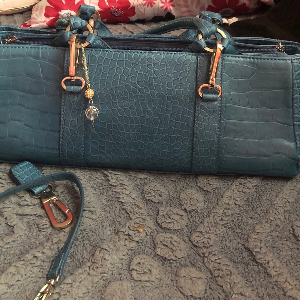 Joy Mangano Crocodile-Embossed Women's Bag